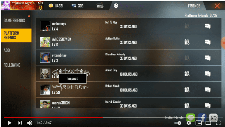 how to remove friends from friend list in free fire